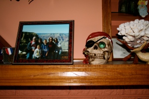 Please notice not only the creepy pirate skull but also the stolen coral reef from the ocean.