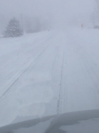 A co-worker snapped this while driving to work... no joke. Michigan is brutal.